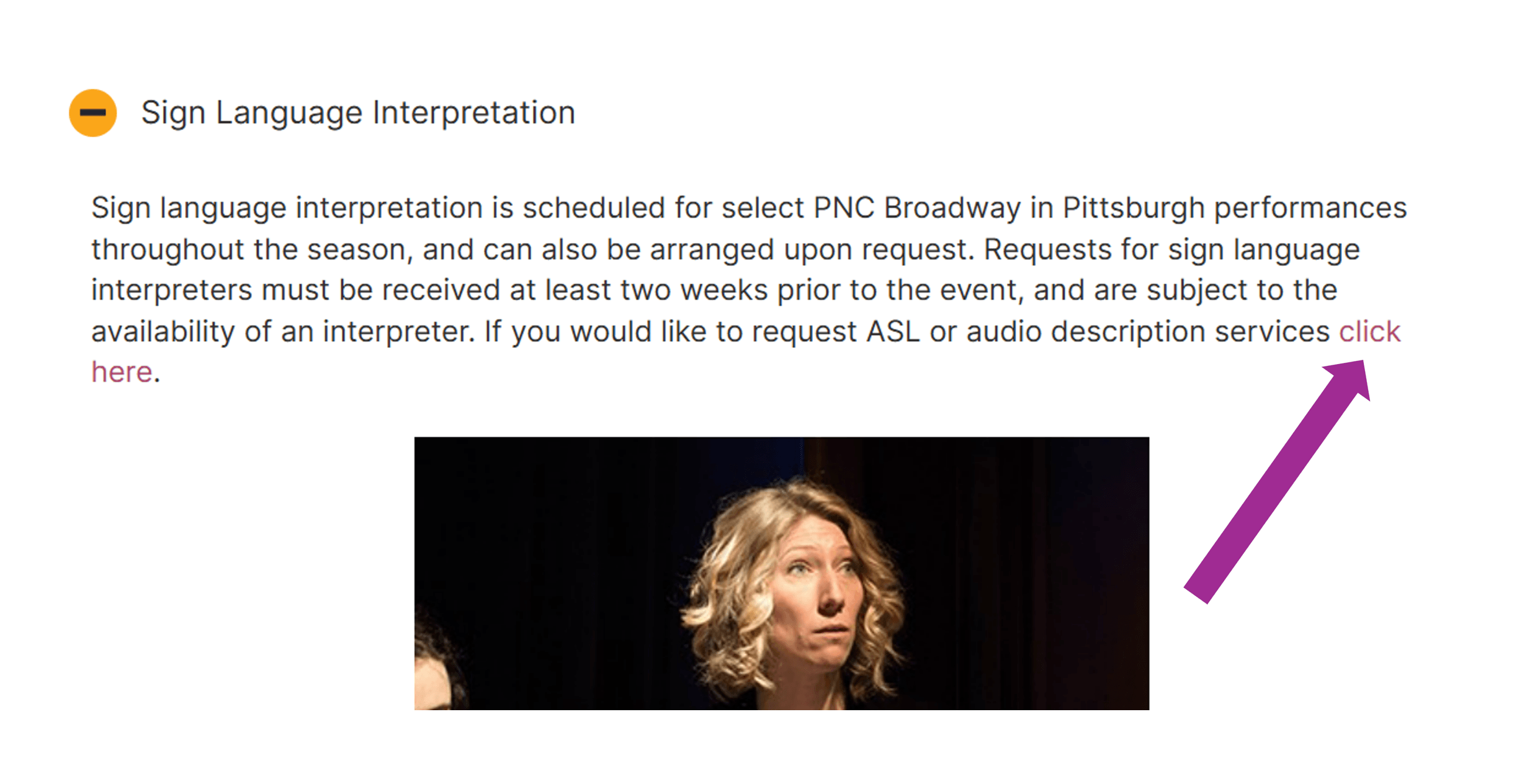Sign Languge Interpretation Screen Shot