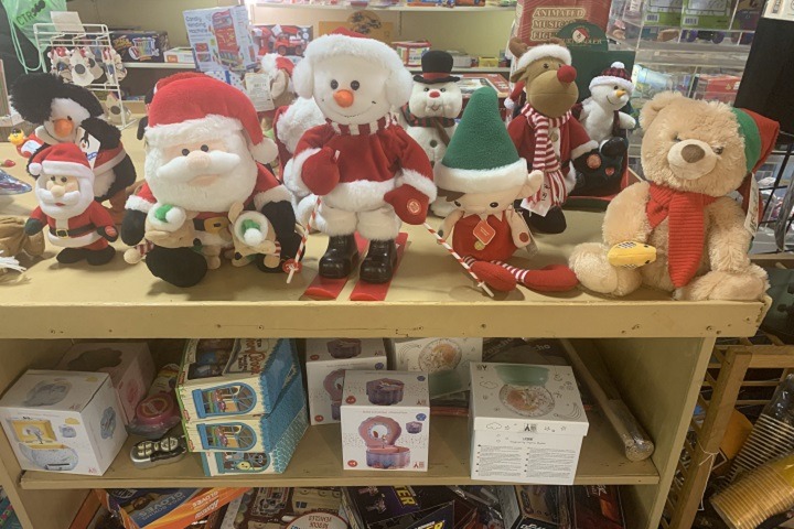 Winter-themed stuffed animals