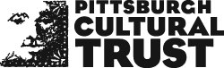 Pittsburgh Cultural Trust logo with black lettering and a transparent background