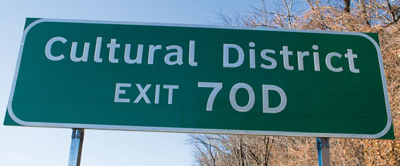 Cultural District road sign