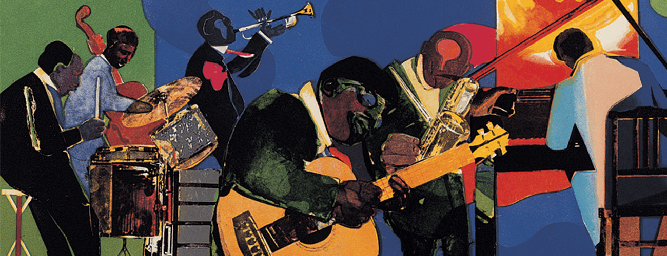 Jazz Collage inspired by Romare Bearden