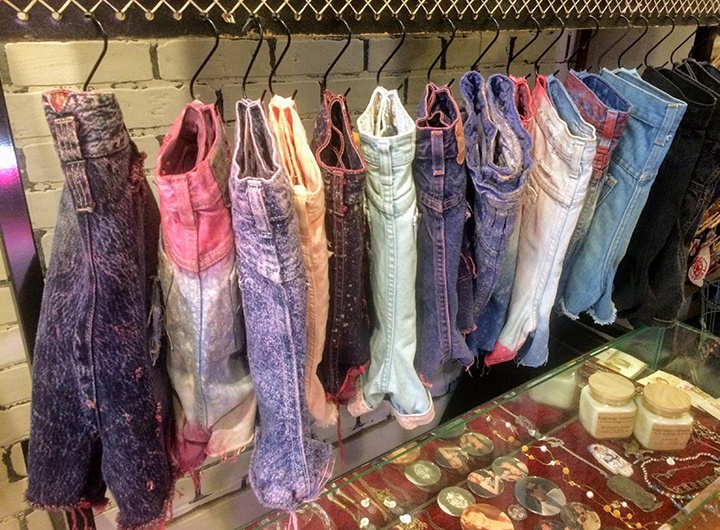 denim rack at Highway Robbery Vintage