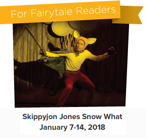 Yellow ribbon with text: For Fairytale Readers