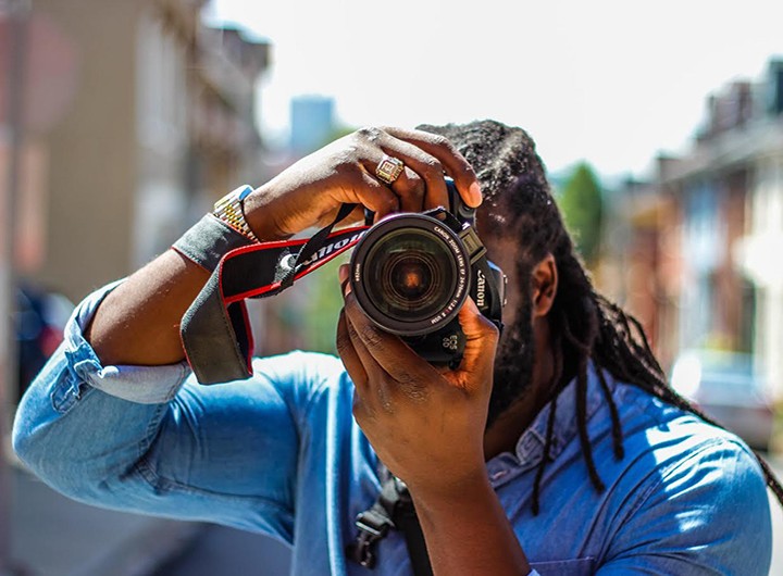 Randall Coleman behind the lens of his camera