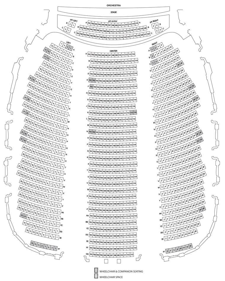 Orchestra Level Seating Chart