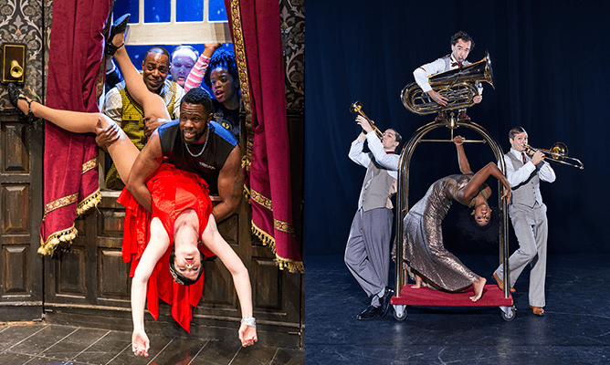 the play that goes wrong and cirque eloize hotel