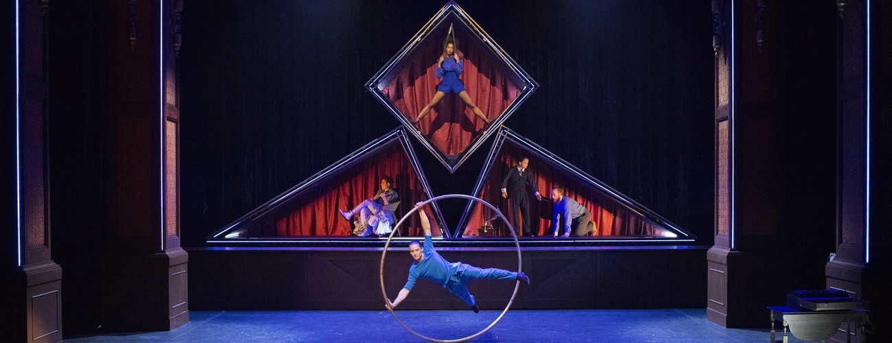 circus performers on stage for Cirque Eloize