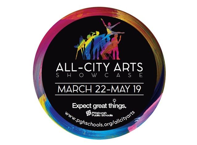 a logo for the 2019 all-city visual arts exhibition
