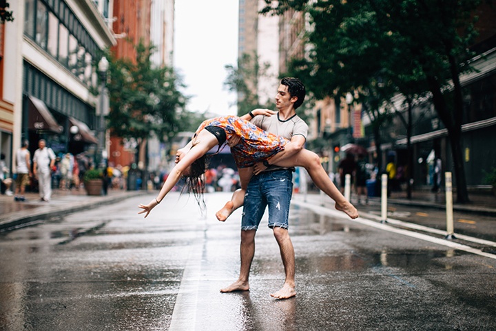 couple dancing in cultural district