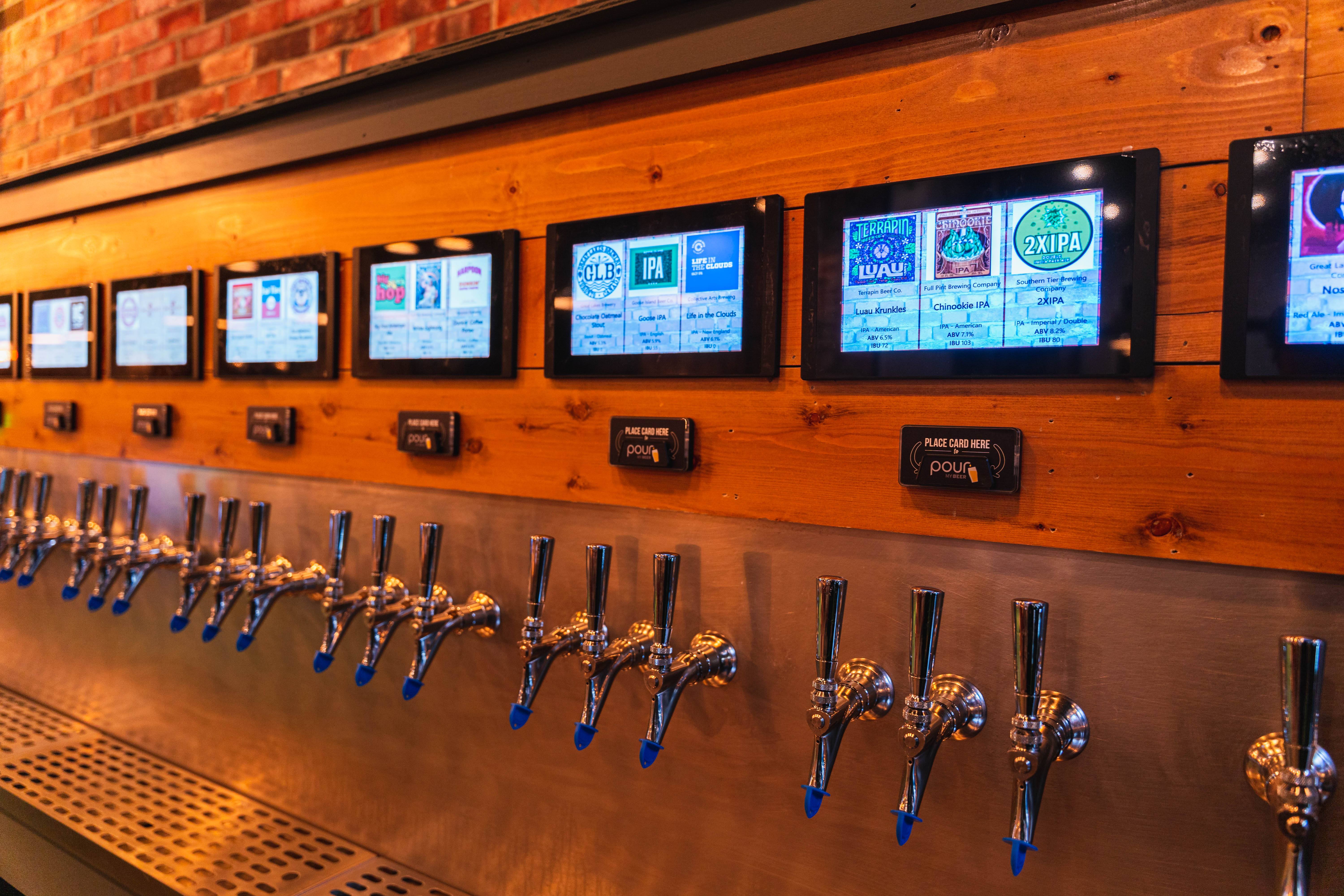 Self service tap station at The Standard Market & Pint House